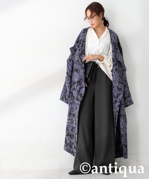 「antiqua」 イージーパンツ ONESIZE グレー レディース_画像8