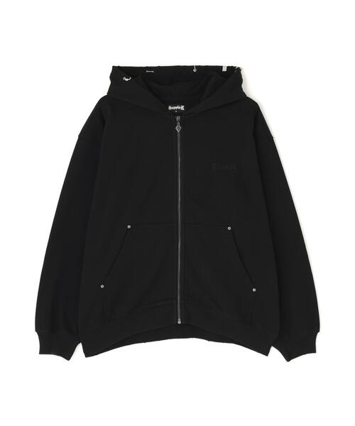 supplier サプライヤー ジップパーカー 黒 SUPPLIER（サプライヤー） パーカー Cross Zip Hoodie V2 ライン