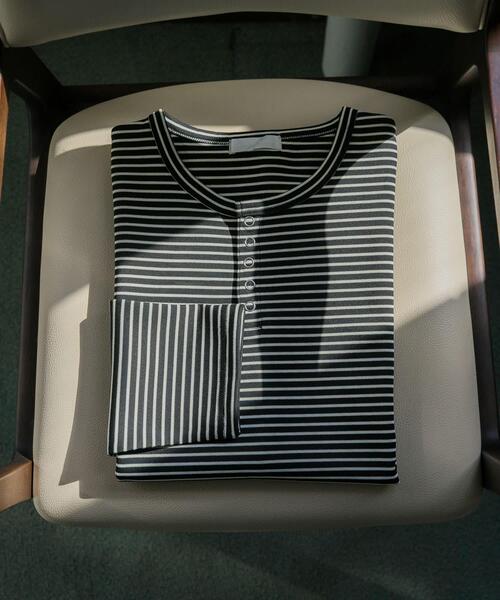 SENSE OF PLACE by URBAN RESEARCH tシャツ ボーダーヘンリーネック