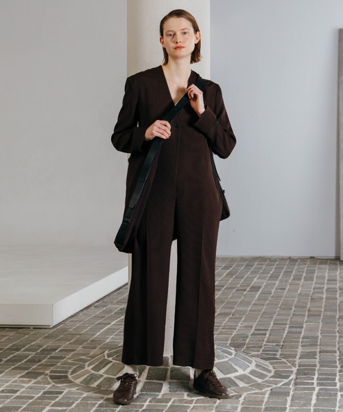 foufou クラシカルジャンプスーツ　classical jumpsuit クラシックツイードジャンプスーツウィズディタッチャブルカードスーツ