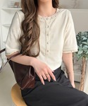 ヘンリーネック tシャツ 半袖 トレンドのヘン...の詳細画像4