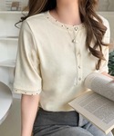 ヘンリーネック tシャツ 半袖 トレンドのヘン...の詳細画像1