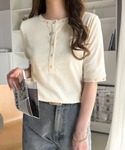 ヘンリーネック tシャツ 半袖 トレンドのヘン...の詳細画像3