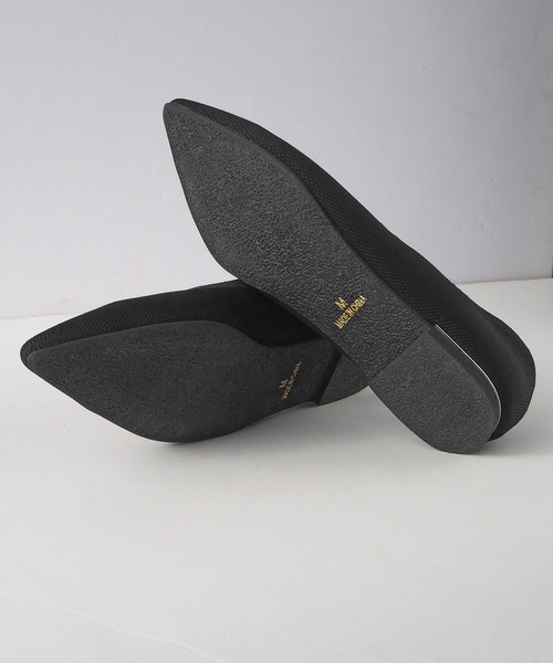 「minia」 フラットパンプス 24.0cm ブラック レディース_画像8