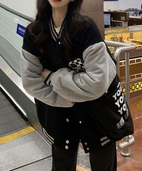 「GLAMOROUS JANE」 スタジャン FREE ブラック レディース_画像4