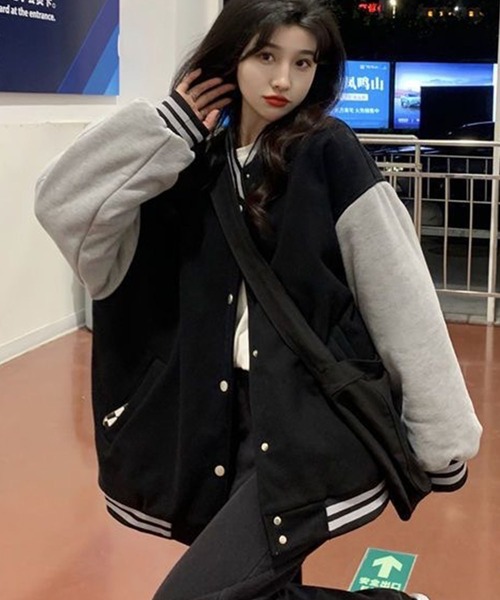 「GLAMOROUS JANE」 スタジャン FREE ブラック レディース_画像8