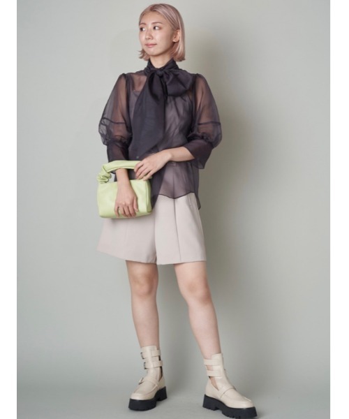 「LILY BROWN」 ハーフパンツ 1 ベージュ レディース_画像9