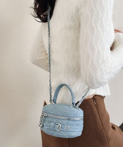 希少／美品》コーチ　デニムキルティング　2way ミニショルダーバック バニティ Beststore（ベストストア） ショルダーバッグ バッグ ミニ