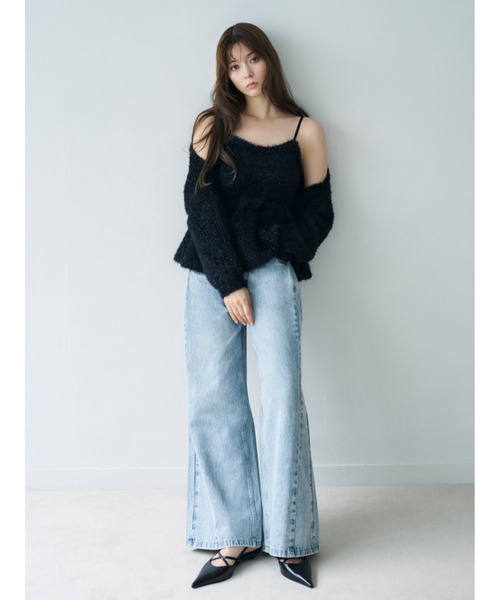 「FRAY I.D」 キャミソールニット ONE SIZE ブラック レディースの画像