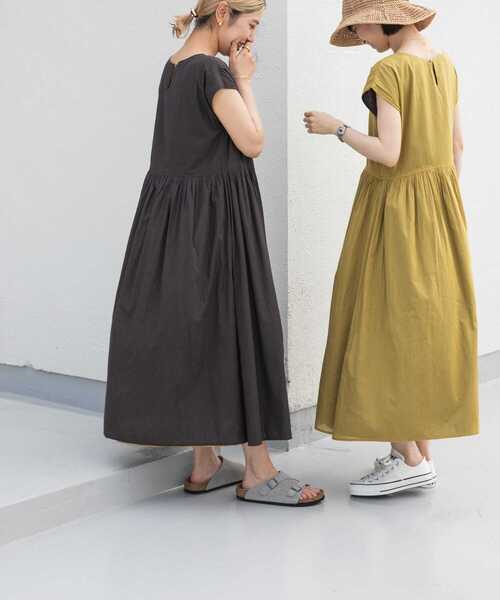 「URBAN RESEARCH DOORS」 半袖ワンピース MEDIUM ネイビー レディース_画像7