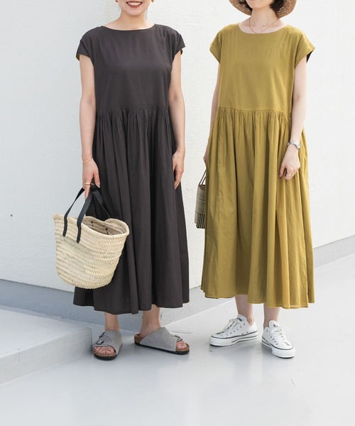 「URBAN RESEARCH DOORS」 半袖ワンピース MEDIUM ネイビー レディース_画像8