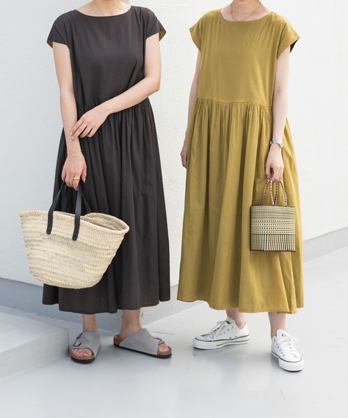 「URBAN RESEARCH DOORS」 半袖ワンピース MEDIUM ネイビー レディース_画像9