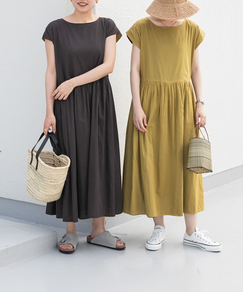 「URBAN RESEARCH DOORS」 半袖ワンピース MEDIUM ネイビー レディース_画像10