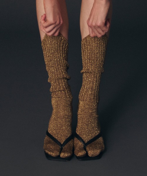 FAKUI 靴下 GLITTER TABI LOOSE SOCKS / ラメ足袋ルーズソックス
