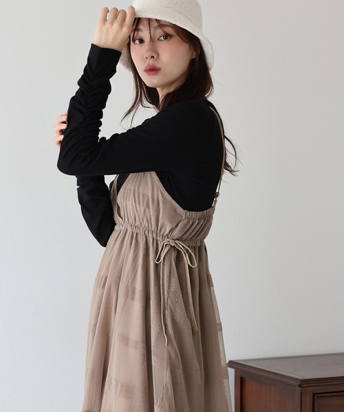 「BLUEEAST」 キャミソールワンピース MEDIUM ブラウン レディース_画像6