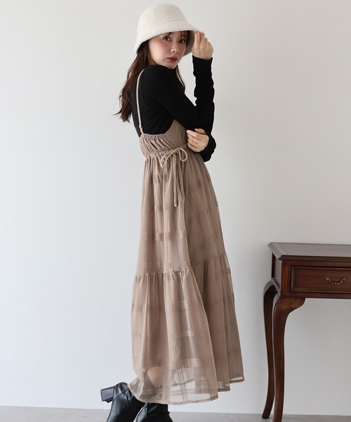 「BLUEEAST」 キャミソールワンピース MEDIUM ブラウン レディース_画像8