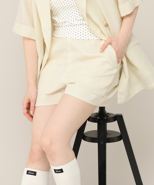 Heather（ヘザー） パンツ サマーツイードタイトショートパンツ 670828