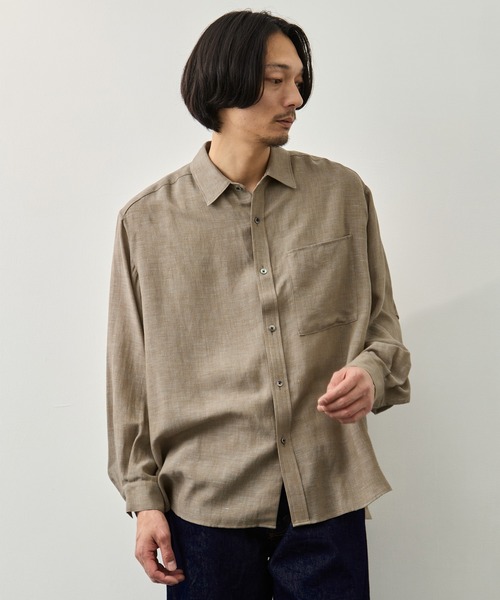 CITY TOKYO シャツ 「CITY TOKYO」Twist linen オーバーシャツ メンズ