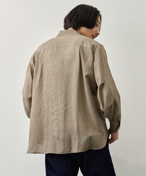 CITY TOKYO シャツ 「CITY TOKYO」Twist linen オーバーシャツ メンズ