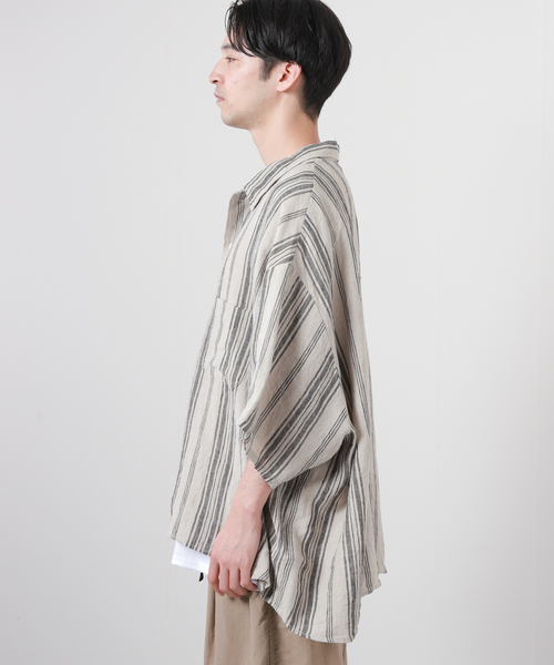 「JOURNAL STANDARD J.S HOMESTEAD」 7分袖シャツ FREE グリーン メンズ_画像7