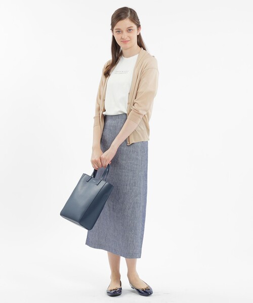 「MACKINTOSH PHILOSOPHY」 7分袖ニットカーディガン 38 オフホワイト レディース_画像2