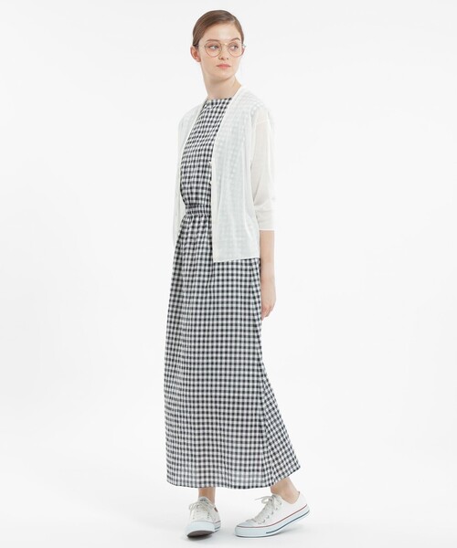 「MACKINTOSH PHILOSOPHY」 7分袖ニットカーディガン 38 オフホワイト レディース_画像9