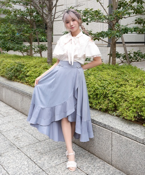 axes femme POETIQUE スカート ラッフルフリルイレヘムSK : ZOZOTOWN