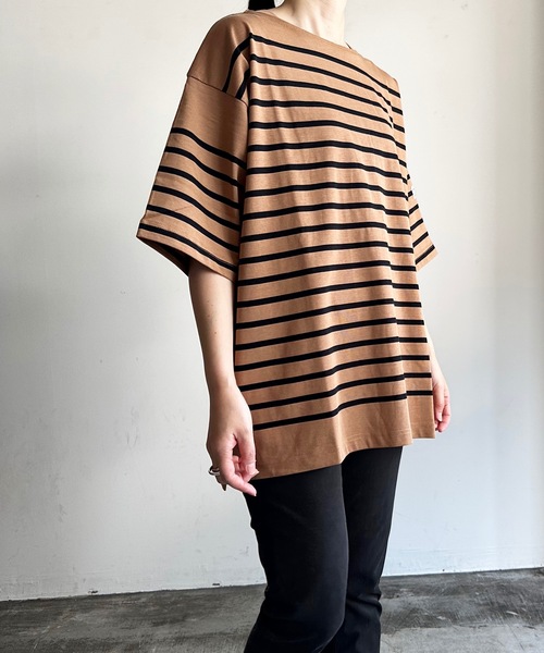 「COMMON WARE」 「MONT KEMMEL」半袖カットソー 36 ネイビー レディース_画像7