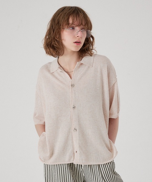 ONCILY（オンシェリー） シャツ SILVER BUTTON KNIT SHIRT CARDIGAN 