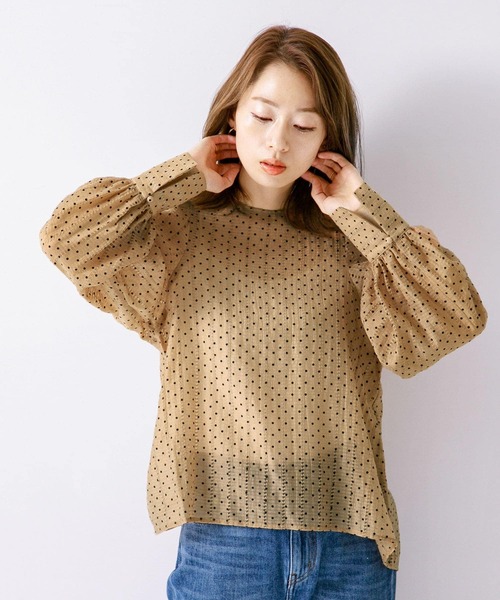 「URBAN RESEARCH Sonny Label」 長袖ブラウス FREE グレー レディース_画像5