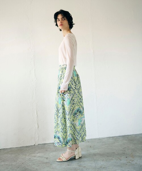 「GRACE CONTINENTAL」 ロングスカート 36 ブルー レディース_画像4