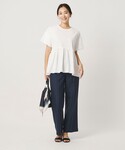 tシャツ 半袖 プレーティング ペプラムカット...の詳細画像4