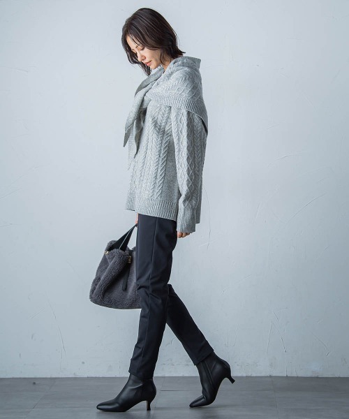 「LAUTREAMONT」 レギンスパンツ 9号 ブラック レディース_画像2