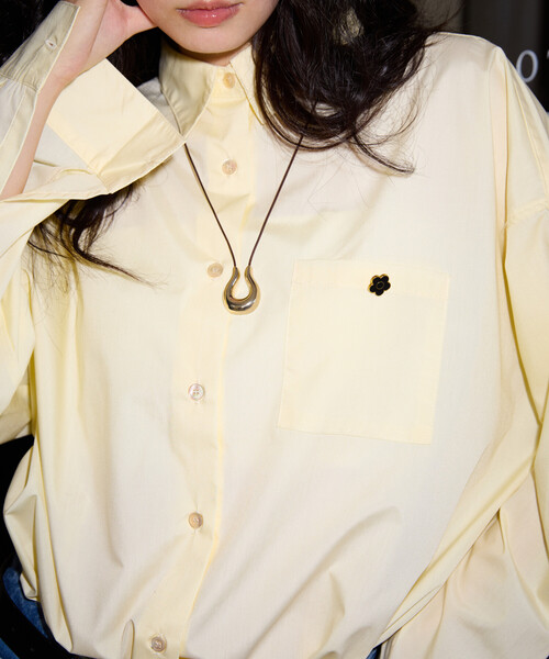 「MARY QUANT」 長袖シャツ フリ- ブラック レディース_画像8