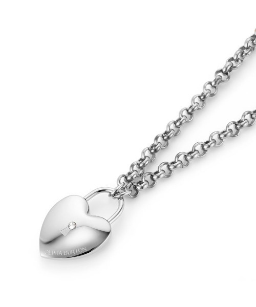 ネックレス 「OLIVIA BURTON/オリビアバートン」クラシック - ロックハート シルバー ペンダント ネックレス レディースの画像