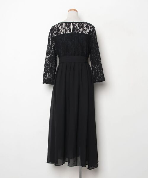 「DRESS PLUS」 7分袖ワンピース L ブラック レディース_画像2