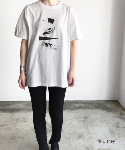 「MICKEY MOUSE」 半袖Tシャツ X-LARGE ホワイト レディース_画像7