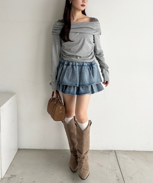 「one after another NICE CLAUP」 キュロット FREE ネイビー レディース_画像2