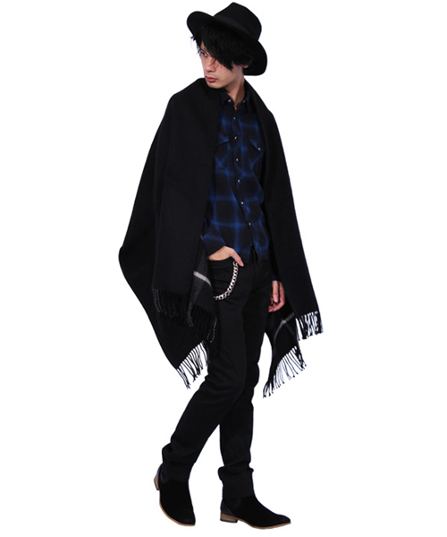 8 ポンチョ 大判2WAYチェックポンチョ メンズ レディース : ZOZOTOWN