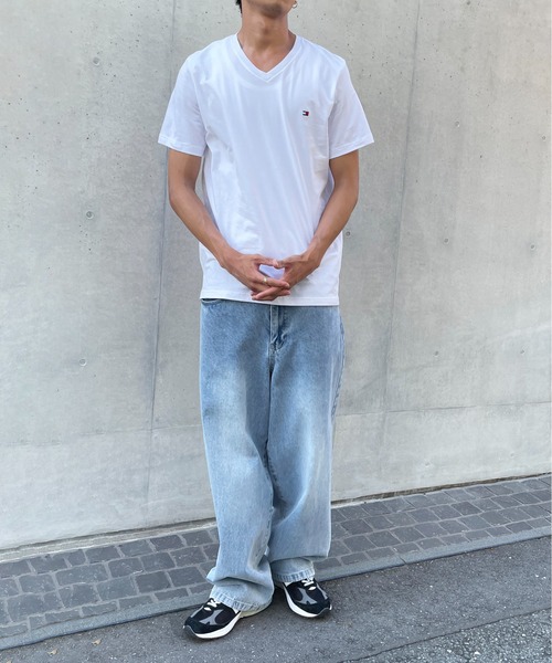 TOMMY HILFIGER tシャツ 「TOMMY HILFIGER」ワンポイント刺繍TEE