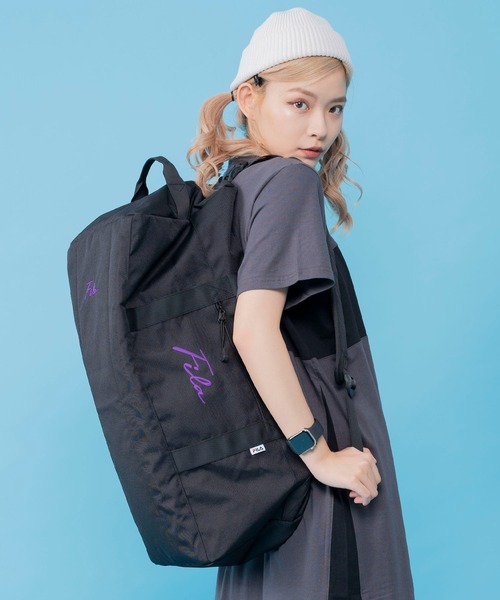 【FILA/フィラ】3way ボストンバッグ リュック ショルダーバッグ 47L FILA ボストンバッグ 「FILA/フィラ」 別注 ミニ 筆記体 ロゴ