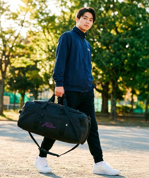 ボストンバッグ 「FILA/フィラ」 別注 ミニ 筆記体 ロゴ 3way ボストンバッグ リュック ショルダーバッグ 大容量 47Lの画像