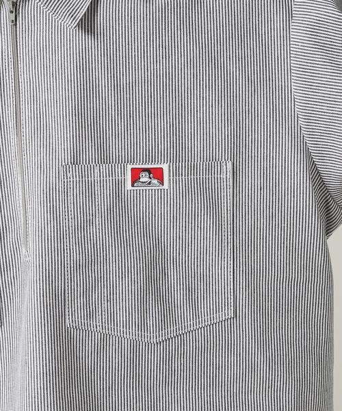 70s BEN DAVISハーフジップロングスリーブシャツ　山田レン BEN DAVIS ベンデイビス ハーフジップワークシャツ LONG SLEEVE