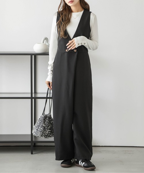 サロペット オーバーオール ラップ風オールインワン レディース | SUGAR BISKET | 20