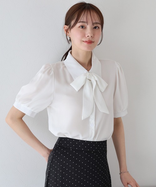 ブラウス シャツ ブライトリボンブラウス レディース 30%OFF】bright ribbon blouse～ﾌﾞﾗｲﾄﾘﾎﾞﾝﾌﾞﾗｳｽ | flower