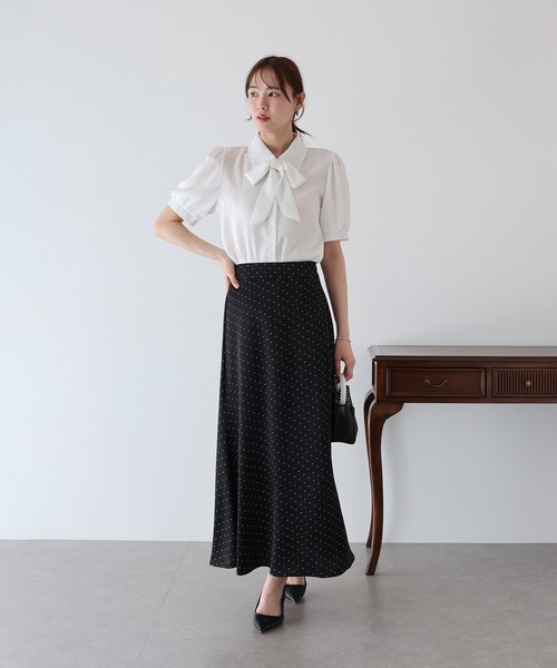 BLUEEAST ブラウス シャツ ボウタイリボンブラウス レディース