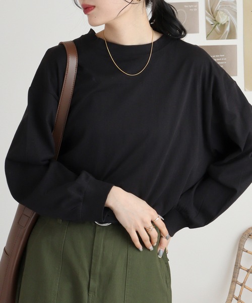 atONE（アットワン） スマホショルダー tシャツ 後ろボタンロング