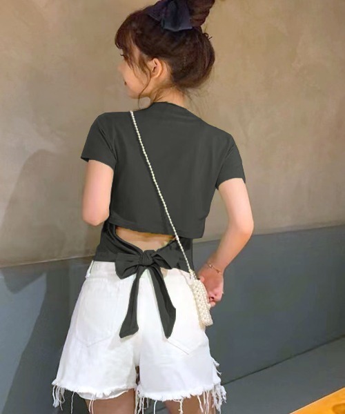 バックリボンTシャツ バックリボンTシャツ /Back Ribbon T-Shirts | FICTION TOKY