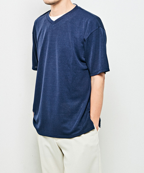 tシャツ 「MASTER FRAME」 フェイクレイヤードVネックTシャツ メンズ
