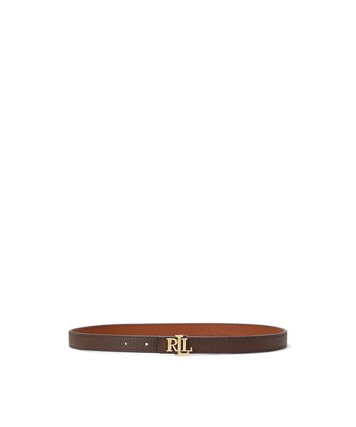LAUREN RALPH LAUREN/レザー スキニー ベルト LAUREN RALPH LAUREN ブレーデッド ヴァケッタ レザー スキニー